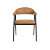 LABEL51 Eetkamerstoel Amaze - Cognac - Micro Suede - Black Frame Amaze