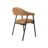 LABEL51 Eetkamerstoel Amaze - Cognac - Micro Suede - Black Frame - Afbeelding 4
