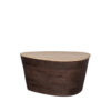 LABEL51 Salontafel Ravi - Espresso - Travertin - 70 cm Ravi