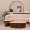 LABEL51 Salontafel Ravi - Espresso - Travertin - 70 cm - Afbeelding 5