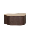 LABEL51 Salontafel Davi - Espresso - Travertin - 80 cm Travertin
