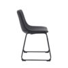 LABEL51 Eetkamerstoel Risto - Zwart - PU-Leder - Black Frame PU-Leder