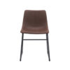 LABEL51 Eetkamerstoel Risto - Bruin - PU-Leder - Black Frame Risto