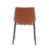 LABEL51 Eetkamerstoel Risto - Cognac - PU-Leder - Black Frame - Afbeelding 4