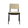 LABEL51 Eetkamerstoel Solid - Naturel - Hout - Black Frame Solid