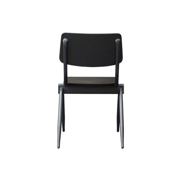 LABEL51 Eetkamerstoel Solid - Zwart - Hout - Black Frame - Afbeelding 4