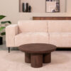 LABEL51 Salontafel Olly - Espresso - Mangohout - 90 cm - Rond Olly