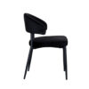 LABEL51 Eetkamerstoel Bliss - Zwart - Fluweel - Black Frame Fluweel