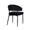 LABEL51 Eetkamerstoel Bliss - Zwart - Fluweel - Black Frame - Afbeelding 4
