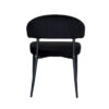 LABEL51 Eetkamerstoel Bliss - Zwart - Fluweel - Black Frame - Afbeelding 5