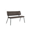 LABEL51 Eetkamerbank Gusto - Donkerbruin - PU-Leder - 120 cm