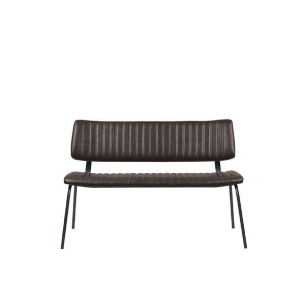 LABEL51 Eetkamerbank Gusto - Donkerbruin - PU-Leder - 120 cm Gusto
