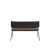 LABEL51 Eetkamerbank Gusto - Donkerbruin - PU-Leder - 120 cm PU-Leder
