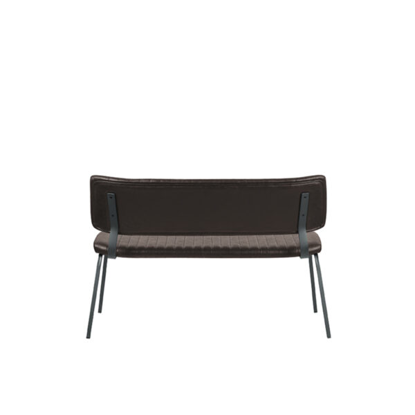 LABEL51 Eetkamerbank Gusto - Donkerbruin - PU-Leder - 120 cm PU-Leder