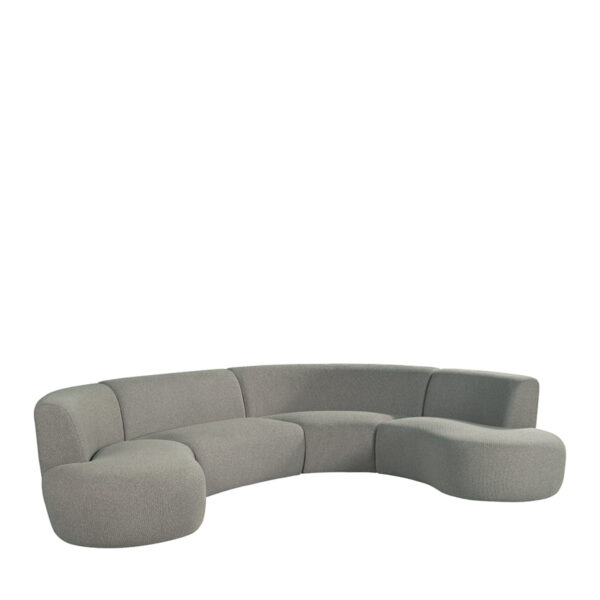 LABEL51 Bank Florence - Truffel grijs - Boucle - U-Bank Florence