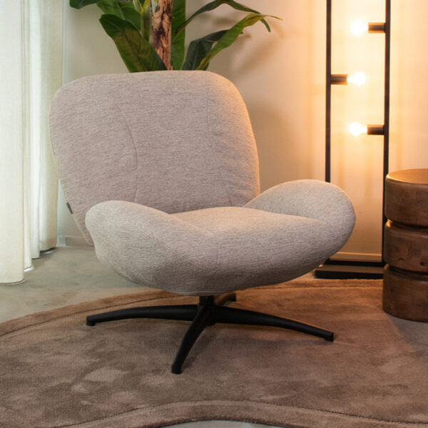 LABEL51 Fauteuil Clayton - Grijs - Canyon - One Size