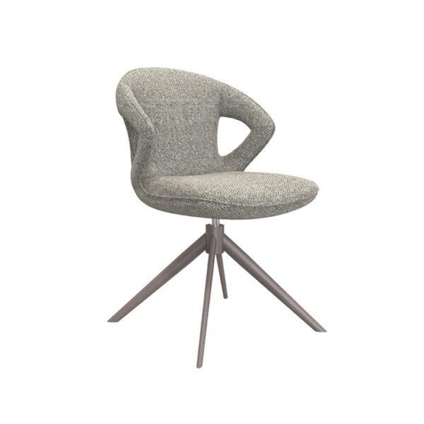 LABEL51 Eetkamerstoel Zurich - Truffel grijs - Boucle - Bronze Frame Zurich