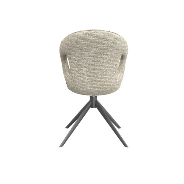 LABEL51 Eetkamerstoel Zurich - Naturel - Boucle - Black Frame - Afbeelding 5