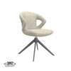 LABEL51 Eetkamerstoel Zurich - Naturel - Boucle - Black Frame