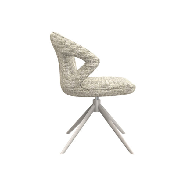 LABEL51 Eetkamerstoel Zurich - Naturel - Boucle - Taupe Frame - Afbeelding 5