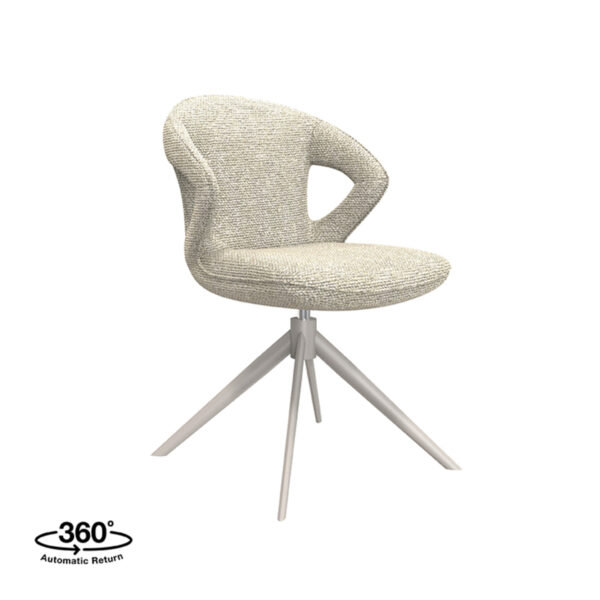 LABEL51 Eetkamerstoel Zurich - Naturel - Boucle - Taupe Frame Zurich