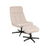 LABEL51 Fauteuil Alvar - Naturel - Boucle - Incl. Hocker - Afbeelding 5
