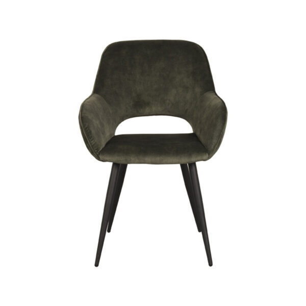 LABEL51 Eetkamerstoel Fer - Hunter - Velours - Black Frame Fer