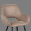 LABEL51 Eetkamerstoel Fer - Taupe - Micro Suede - Black Frame - Afbeelding 5