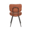 LABEL51 Eetkamerstoel Gus - Cognac - Microfiber - Black Frame - Afbeelding 4