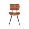 LABEL51 Eetkamerstoel Gus - Cognac - Microfiber - Black Frame Gus