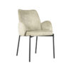 LABEL51 Eetkamerstoel Joni - Beige - Elegance - Black Frame - Afbeelding 4