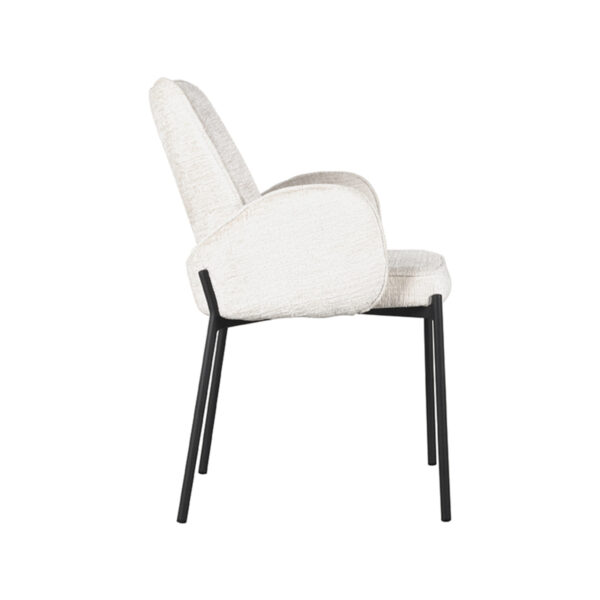 LABEL51 Eetkamerstoel Joni - Crème - Elegance - Black Frame Elegance
