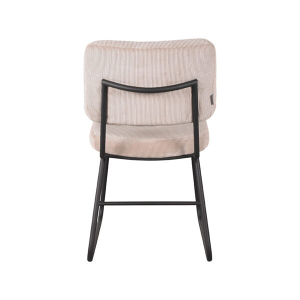 LABEL51 Eetkamerstoel Noah - Naturel - Ribcord - Black Frame - Afbeelding 4