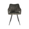 LABEL51 Eetkamerstoel Noud - Hunter - Velours - Black Frame Noud