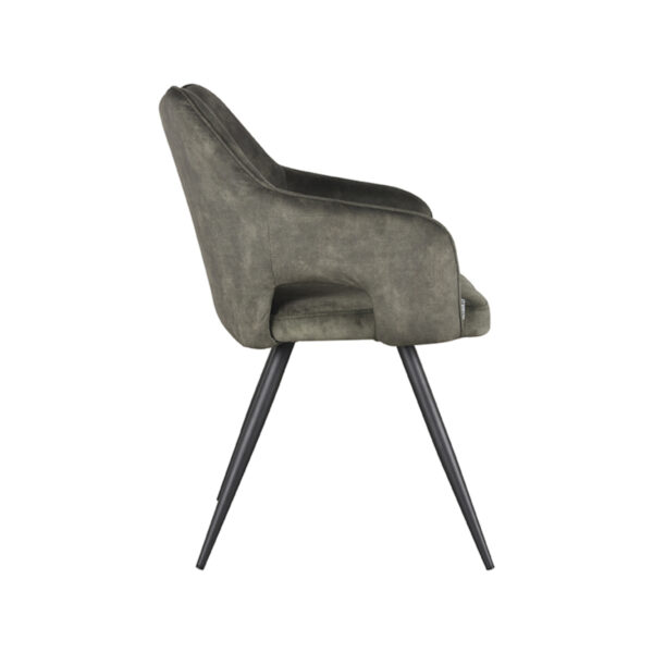 LABEL51 Eetkamerstoel Noud - Hunter - Velours - Black Frame Velours