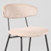 LABEL51 Eetkamerstoel Zack - Naturel - Ribcord - Black Frame - Afbeelding 5