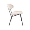 LABEL51 Eetkamerstoel Zack - Naturel - Ribcord - Black Frame Ribcord