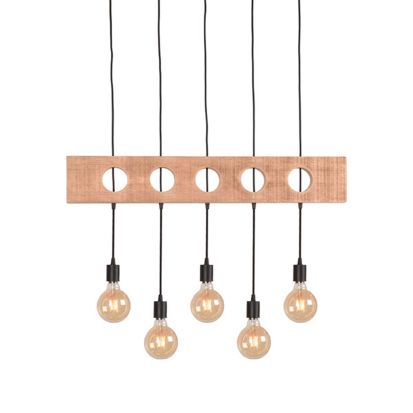 LABEL51 Hanglamp Timber - Zwart - Metaal Timber