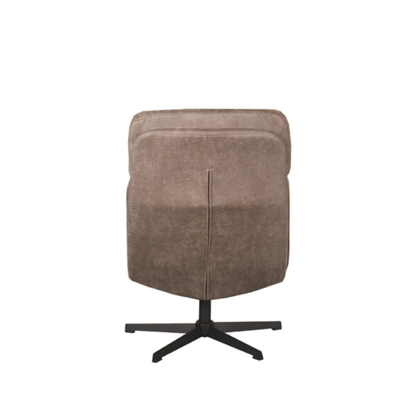 LABEL51 Fauteuil Alvar - Taupe - Micro Suede - Incl. Hocker Alvar