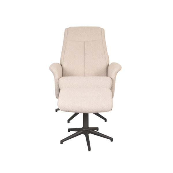 LABEL51 Fauteuil Bergen - Naturel - Boucle - Incl. Hocker - Afbeelding 6