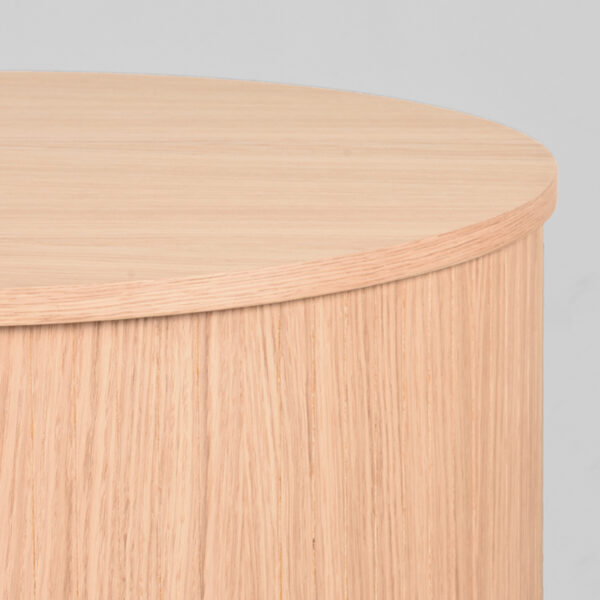 LABEL51 Salontafel Oliva - Naturel - Eiken - 70 cm - Rond Oliva