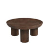 LABEL51 Salontafel Olly - Espresso - Mangohout - 90 cm - Rond Mangohout