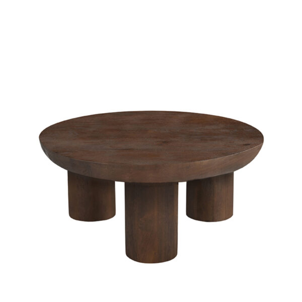 LABEL51 Salontafel Olly - Espresso - Mangohout - 90 cm - Rond Mangohout