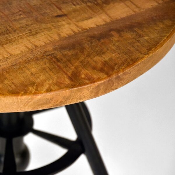D-MAXX Bijzettafel Solid - Rough - Mangohout - 45 cm - Rond Mangohout
