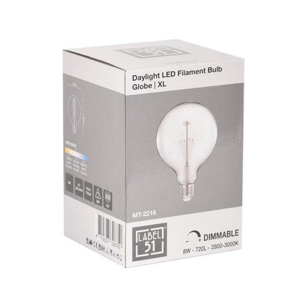 LABEL51 Lichtbron Kooldraadlamp - Glas - Bol XL Glas