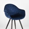 LABEL51 Eetkamerstoel Forli - Blauw - Fluweel - Black Frame - Afbeelding 5