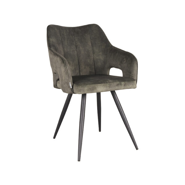 LABEL51 Eetkamerstoel Noud - Hunter - Velours - Black Frame