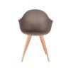 LABEL51 Eetkamerstoel Parma - Coffee - Kunststof - Oak Metal Woodcover Kunststof