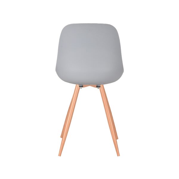 LABEL51 Eetkamerstoel Rimini - Grijs - Kunststof - Oak Metal Woodcover - Afbeelding 5