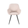 LABEL51 Eetkamerstoel Fender - Naturel - Boucle - Black Frame - Afbeelding 4